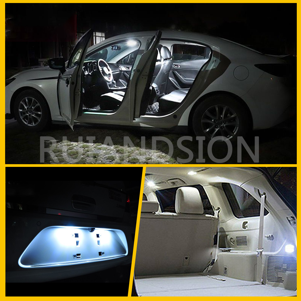 Ruiandsion BA9S Cars With Light Interiors 12V Yellow  