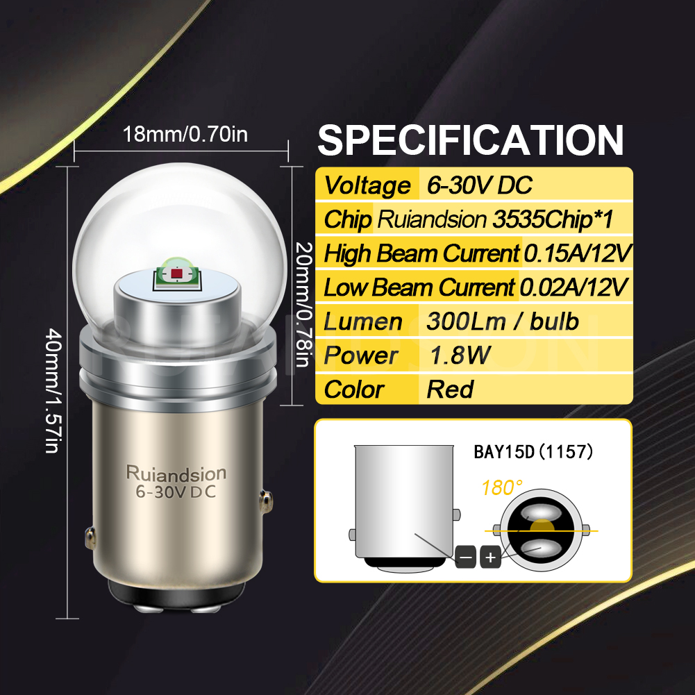 Ruiandsion New Amber Led turn Signal Lights 6V 12V 24V 1156 BAU15S 1157 BA15D Ruiandsion New Amber Led turn Signal Lights 6V 12V 24V 1156 BAU15S 1157 BA15D Led Bulb Spare Parts,led reverse light,brake lights,ba15d led,moto parts,truck parts,car parts