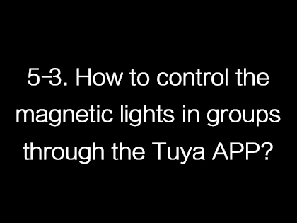 5-3. How to control the magnetic lights in groups through the Tuya APP?