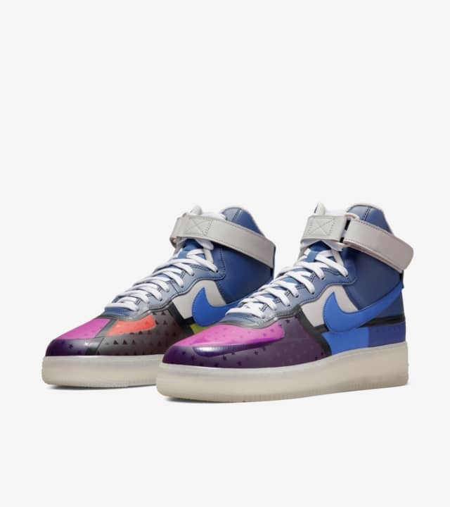 PK Sneakers Air Force 1 '07 Thunder Blue and Pink Prime