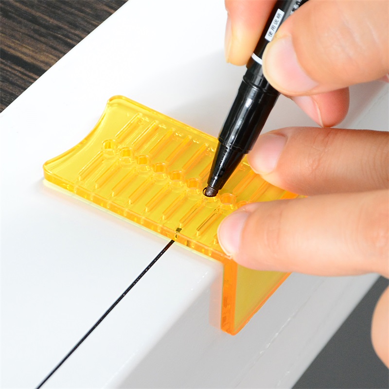 FOSHIO Carbon Fiber Film Install Measure Scraper Car Vinyl Wrap Film Stickers Mark Cutting Aid Tool  Car Vinyl Measure Scraper Wrap Film Stickers Mark Cutting Aid Tool