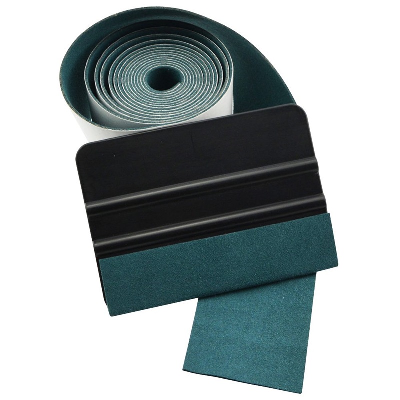 FOSHIO 1/5M Vinyl Wrap Squeegee No Scratch Suede Fabric Felt Cloth Carbon Fiber Wrapping Car Goods Scraper Protector FOSHIO Vinyl Wrap Squeegee Edge No Scratch Suede Fabric Felt Cloth 