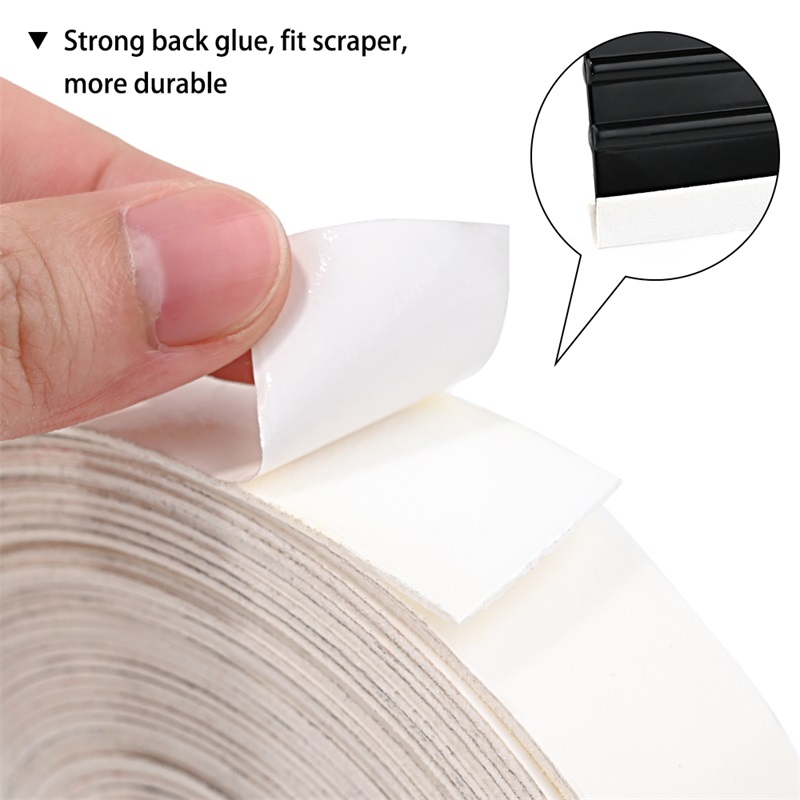 FOSHIO 10M Vinyl Wrapping Squeegee Microfiber Suede Felt No Scratch Cloth Edge Window Tinting Tools FOSHIO Vinyl Squeegee Microfiber Suede Felt Cloth Window Tinting Tool