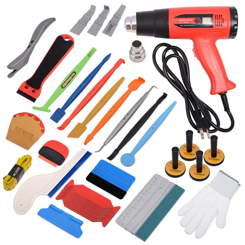 FOSHIO Best Selling Portable Hot Air Heat Gun Wrap Kit Sign Marker Car Wrapping Vinyl Tools Portable Hot Air Heat Gun Wrap Kit Sign Marker Car Wrapping Vinyl Tool
