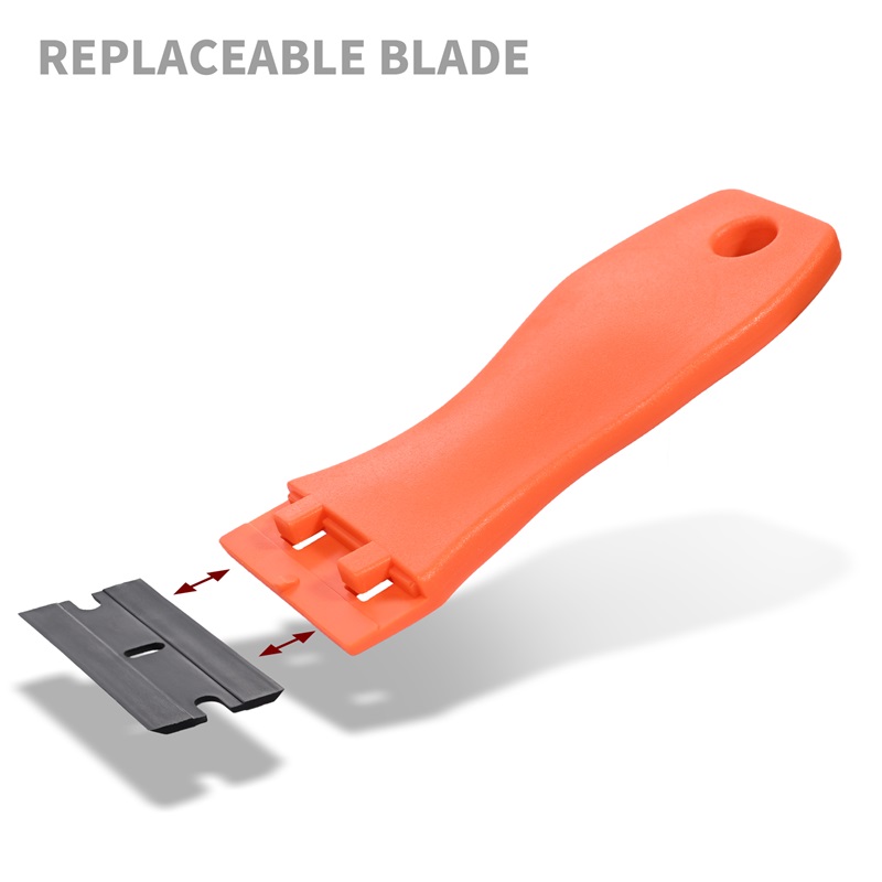 FOSHIO Multifunction Magic Old Glue Sticker Remove Ceramic Cleaning Plastic Scraper Double Edge Razor Blade  FOSHIO Sticker Ceramic Cleaner Plastic Scraper Double Edge Razor Blade