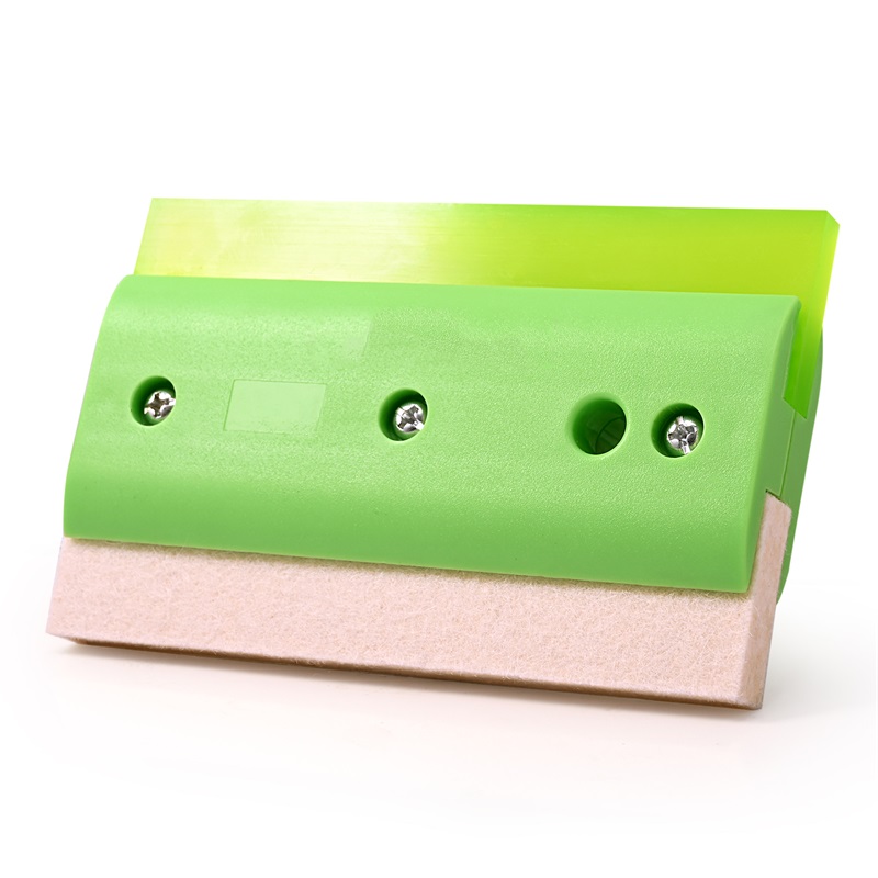 FOSHIO Double Side Wool Rubber Vinyl Squeegee Protective Film Window Tint Film Installing Scraper FOSHIO Wool Rubber Vinyl Squeegee Protective Film Window Tinting