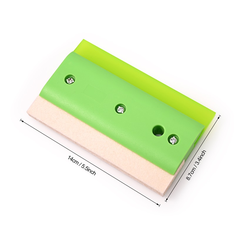FOSHIO Double Side Wool Rubber Vinyl Squeegee Protective Film Window Tint Film Installing Scraper FOSHIO Wool Rubber Vinyl Squeegee Protective Film Window Tinting