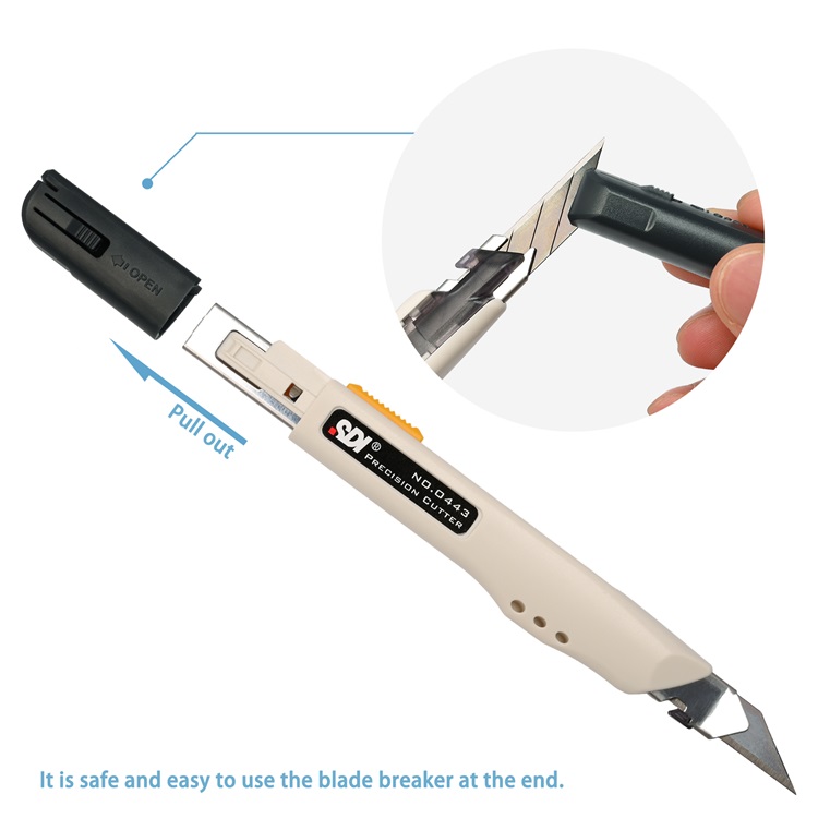 FOSHIO Anti Shaking Wallpaper Vinyl Safety Utility Cutter Knife Vinyl PPF Craft Cutting Line Aid Tool FOSHIO Vinyl Safety Utility Cutter Knife Vinyl PPF Craft Cutting Tool