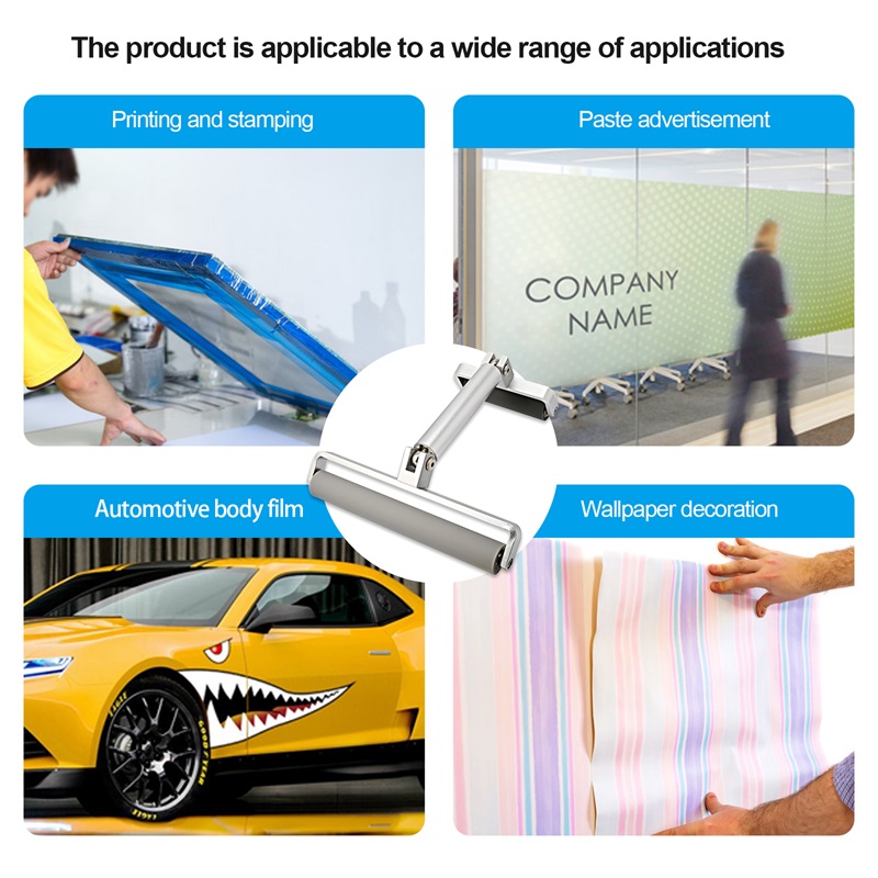 FOSHIO Double Head Adjustable Silicone Roller Squeegee Car Vinyl Film Sticker Wrapping Window Tint Tool FOSHIO Adjustable Silicone Roller Squeegee Car Wrap Window Tint Tool
