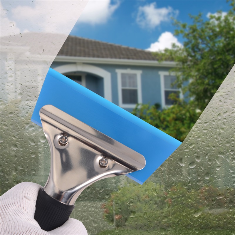 FOSHIO T-Handle Blue squeegee Rubber Blade Squeegee for Window Water Cleaning FOSHIO T-Handle Blue squeegee Rubber Blade Squeegee for Window Clean