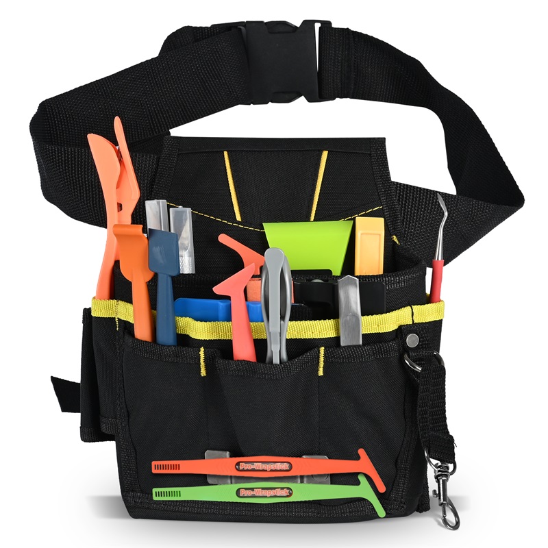 FOSHIO Multi Pocket Wrapping Tools Pouch Storage Bag Window Tint Organizer FOSHIO Multi Pocket Wrap Tool Pouch Storage Bag Window Tint Organizer