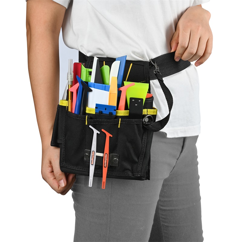 FOSHIO Multi Pocket Wrapping Tools Pouch Storage Bag Window Tint Organizer FOSHIO Multi Pocket Wrap Tool Pouch Storage Bag Window Tint Organizer