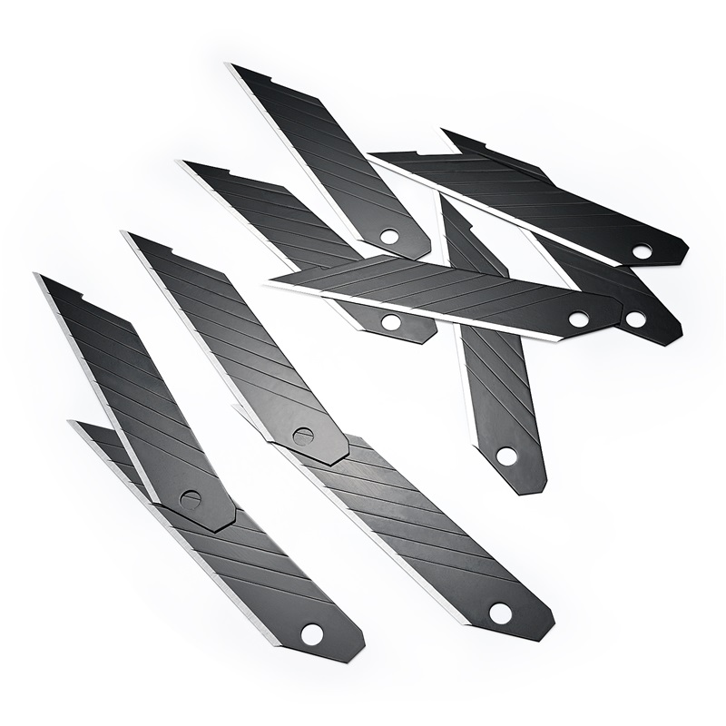 FOSHIO 50PCS 18mm Replacement Blade Carbon Steel Utility Knife Snap Off Blade for Box Cutter FOSHIO Replacement Blade Carbon Steel Utility Knife Snap Off Blade