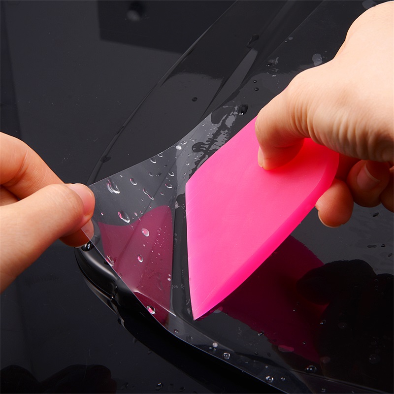 FOSHIO 3pcs Pink PPF Tint Squeegee Car Paint Protective Film Water Wiper Tool FOSHIO Pink PPF Tint Squeegee Car Paint Protective Film Water Wiper