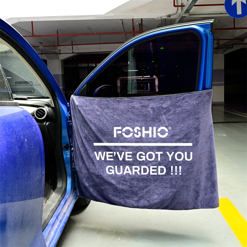 FOSHIO Vehicle Car Door Cover for Wrapping Microfiber Door Protector for Car Washing Cleaning FOSHIO Car Door Cover Microfiber Door Protector for Car Cleaning