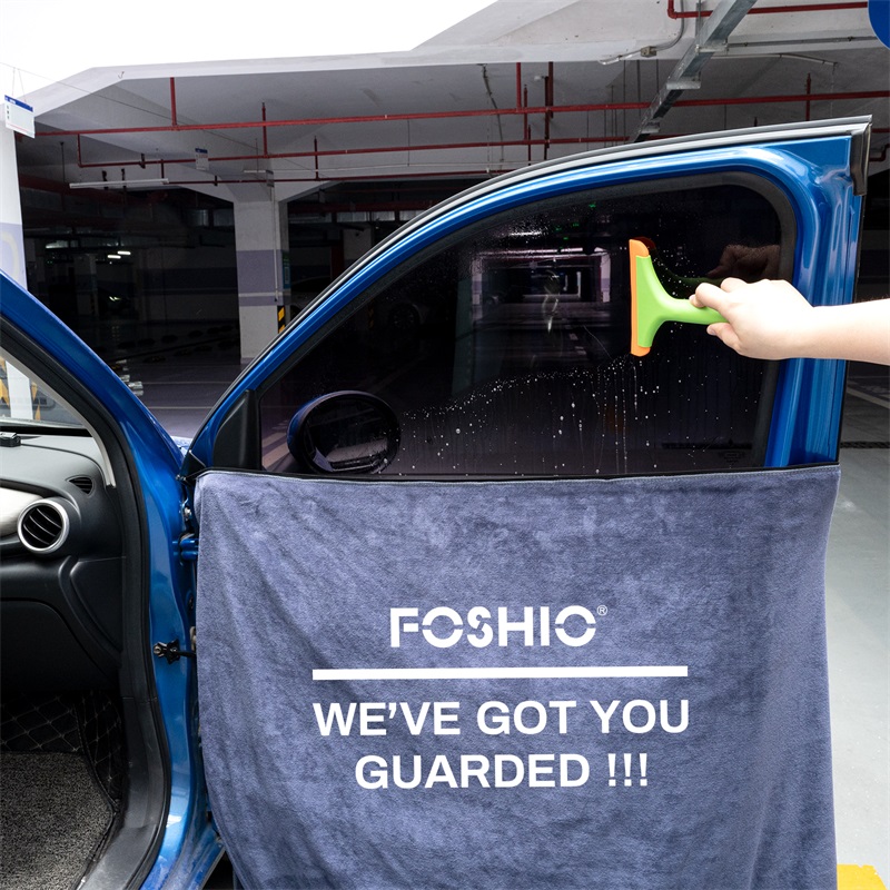 FOSHIO Vehicle Car Door Cover for Wrapping Microfiber Door Protector for Car Washing Cleaning FOSHIO Car Door Cover Microfiber Door Protector for Car Cleaning