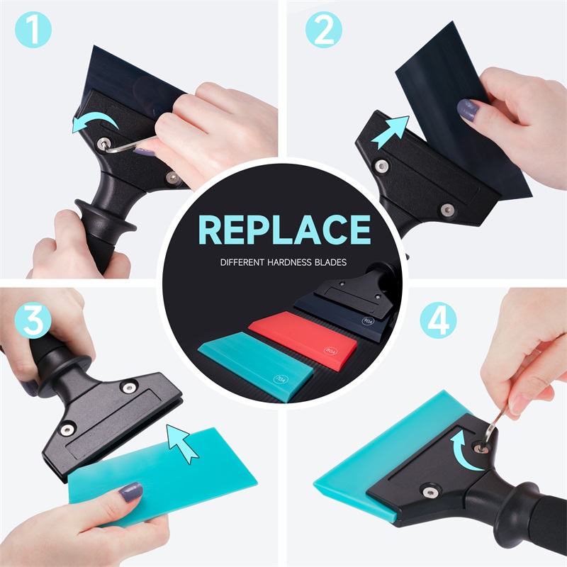 FOSHIO Rubber Window Tint Car Windshield Squeegee for Car Windows Glass Doors Shower Glass Door Tile Shower Walls 