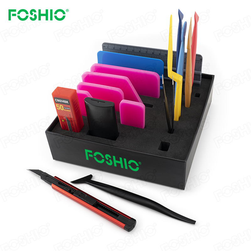 FOSHIO Wrap Tinting Tool Gift Set PPF Rubber Squeegee Stick Tuck Squeegee Art Knife FOSHIO Wrap Tinting Tool Gift Set PPF Rubber SqueegeeTuck Squeegee