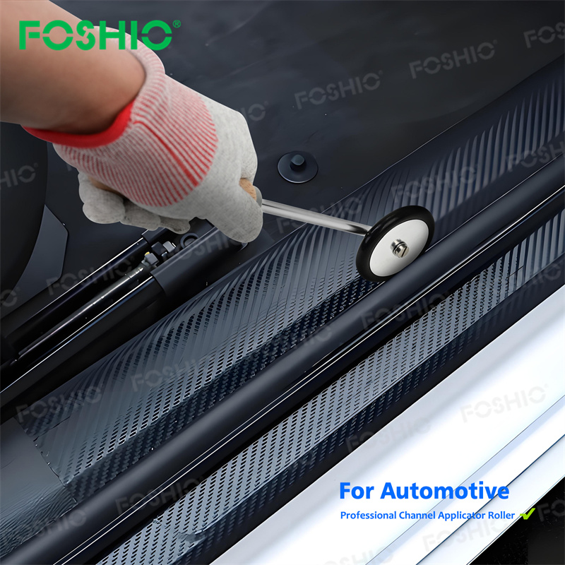 FOSHIO Rubber Edge Roller Squeegee for Gab Edge Wrapping Film Install  FOSHIO Rubber Edge Roller Squeegee for Gab Edge Wrapping Film Install 