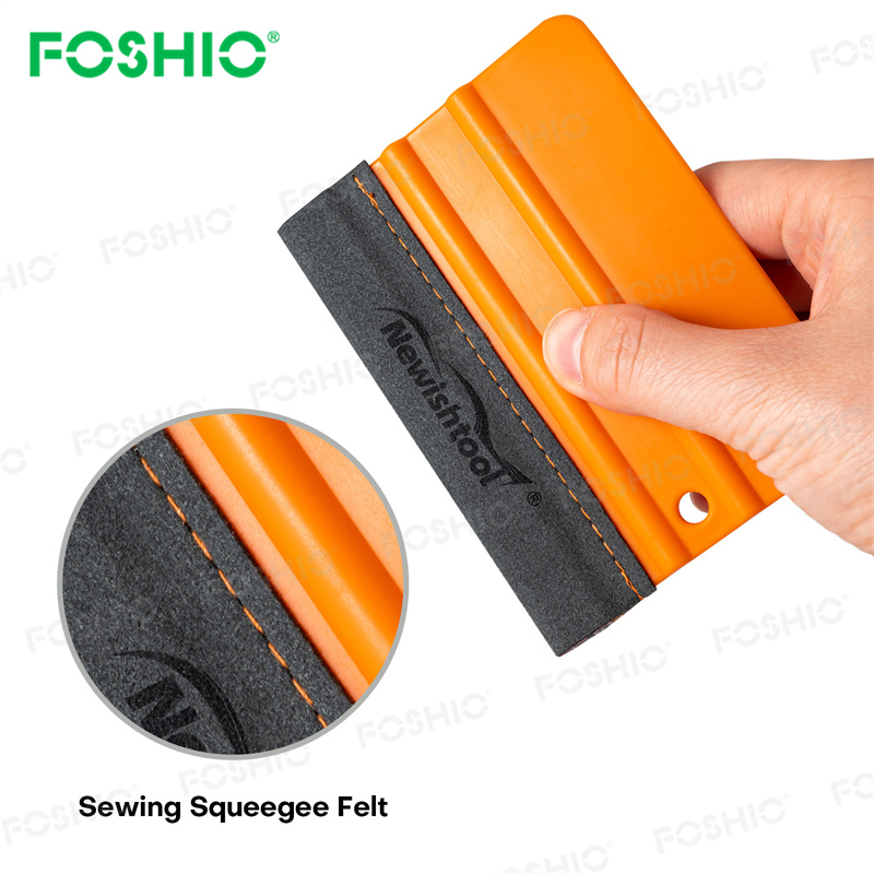 FOSHIO 4PCS Alcantala Felt Squeegee Car Window Cleaner Streak Free Water Remover Durable Multi Surface Scraper  FOSHIO Alcantala Felt Squeegee Car Window Cleaner Water Remover