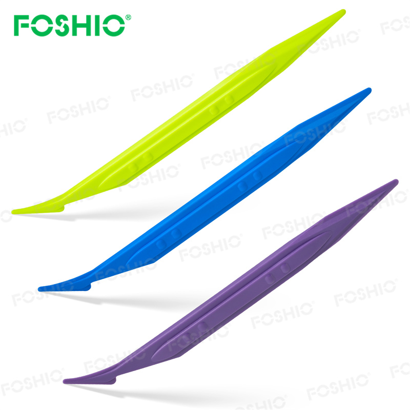FOSHIO 3Pack Double Sided Wrap Tuck Tools - Hard Plastic Squeegee with Stiff Blade & Wedge Tip for Edge Sealing, Bubbles Pushing, Car Window Tint and PPF Installation FOSHIO Double Sided Wrap Tuck Tools Edge Sealing Bubbles Pushing Tint