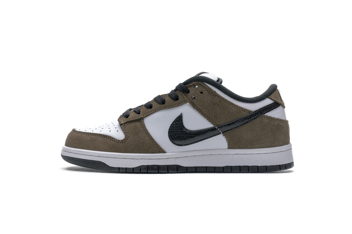 dunks brown and white
