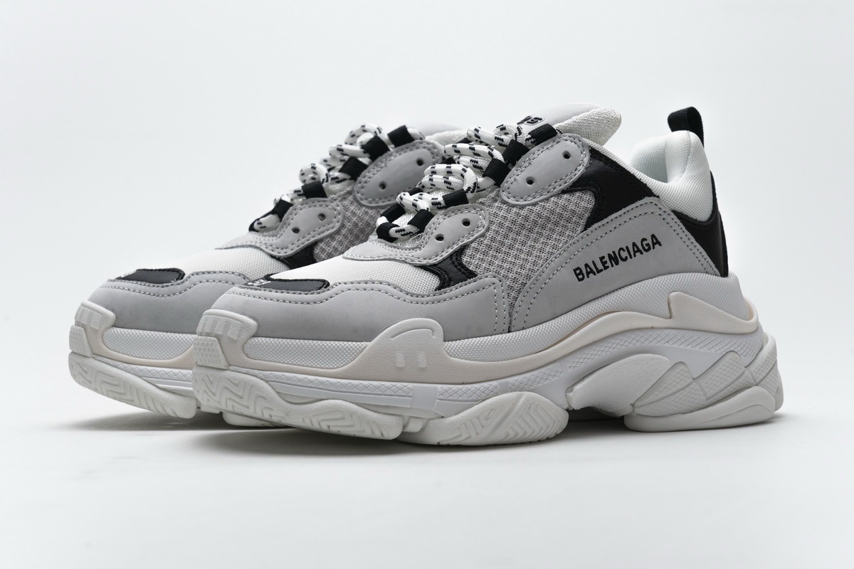 grey black and white balenciaga track