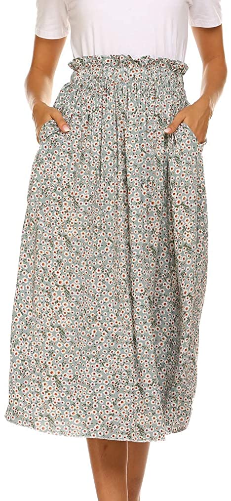 chiffon skirt with pockets