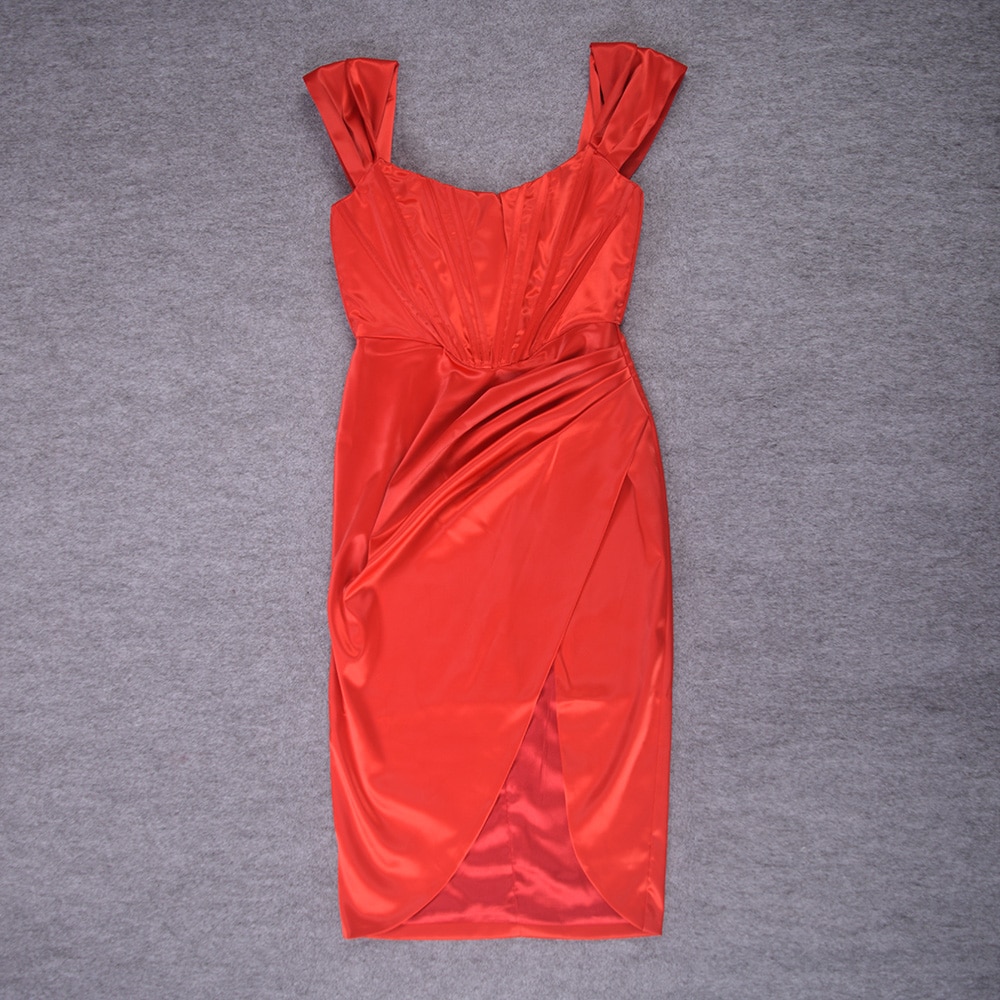 New Fashion Summer Sexy Split Long Bodycon Dresses Off Shoulder Red Dress Party Club Midi Mini HLB4852 