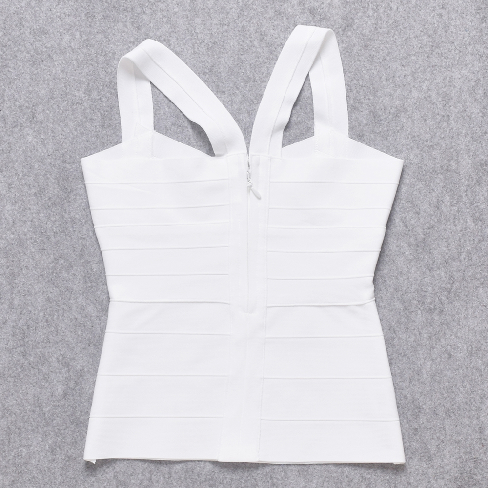 BEAUKEY Sexy HL Bandage Top 2023 Summer Women White Vest XL Wholesale Black Red Yellow Camis Bodycon Ladies Maxi Tight Camis 