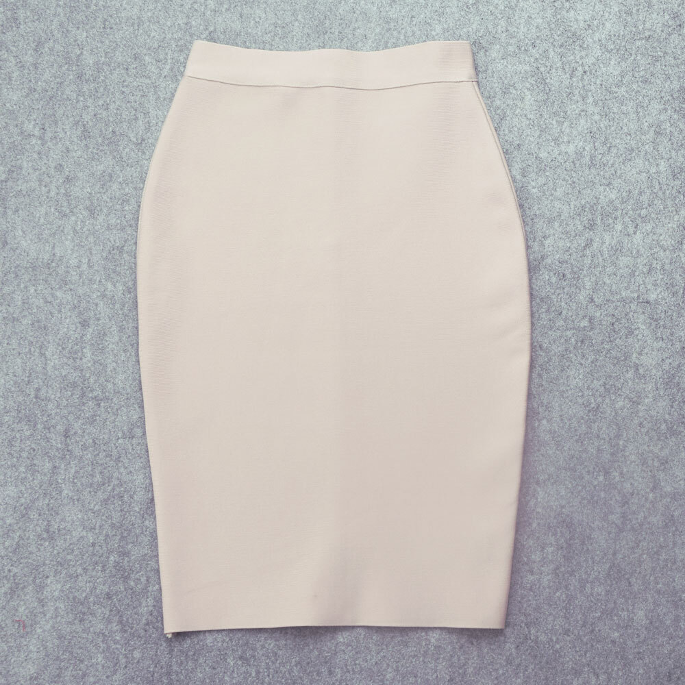BEAUKEY Sexy Fushcia Pink Bandage Skirt 2023 For Women Party Pencil Skirt Bodycon Cocktail Luxury White Red Black Skirts XL 