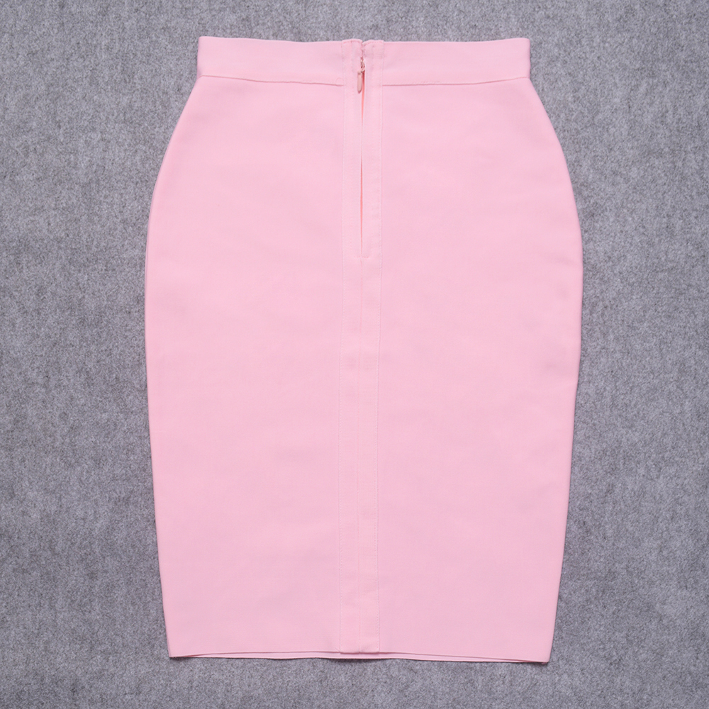 BEAUKEY Sexy Fushcia Pink Bandage Skirt 2023 For Women Party Pencil Skirt Bodycon Cocktail Luxury White Red Black Skirts XL 