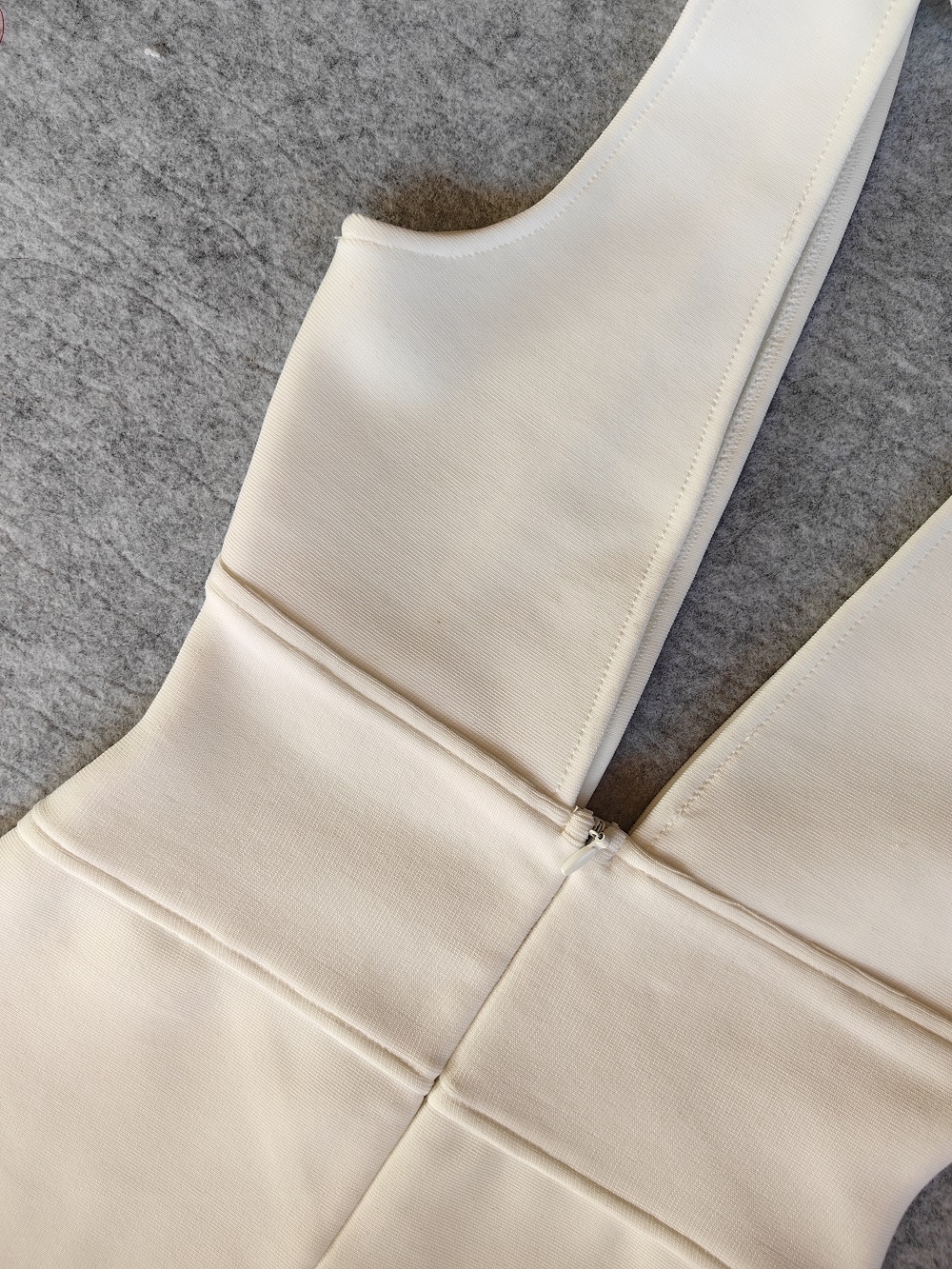 Sexy Plunge V High Fork Quality Evening White Bandage Dress Wedding Women Midi Winter Birthday Dress Bodycon Vestidos 