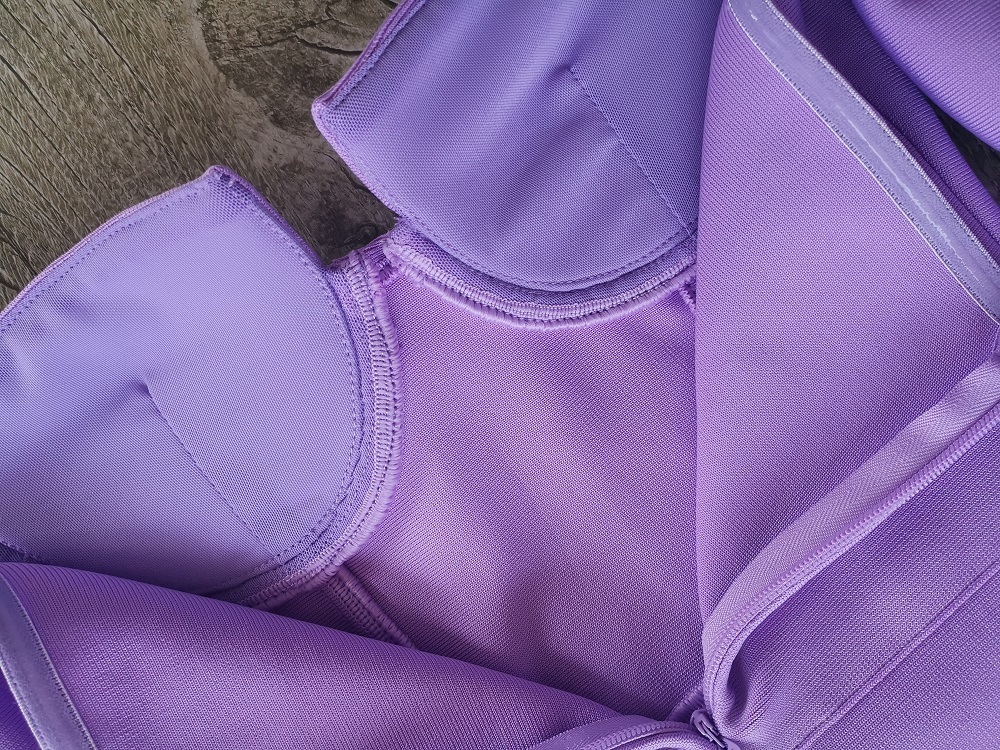 BEAUKEY Luxury Purple Off Shoulder Short Sleeve Bandage Evening Dress Women 2023 Party Tight Bodycon Maxi Dress Bustier Vestidos 