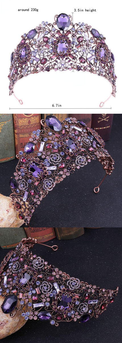 Wholesale Elegant Crystal Crowns And Tiaras Bridal Princess Tiaras With Big Red Diamonds Crystal crowns and tiaras wedding bridal hair tiaras with red diamonds