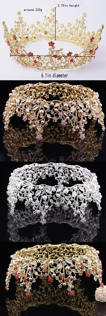 Wholesale Crystal Full Round Pageant Crowns And Hair Tiaras For Wedding Bridal  Wholesale full round pageant crowns and wedding bridal hair tiaras 