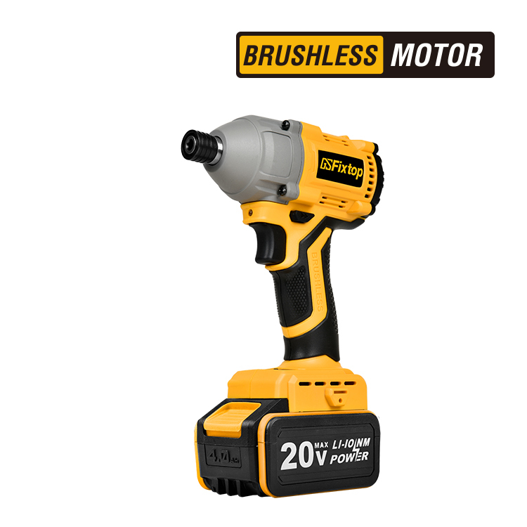 Brushless flat push impact screwdriver