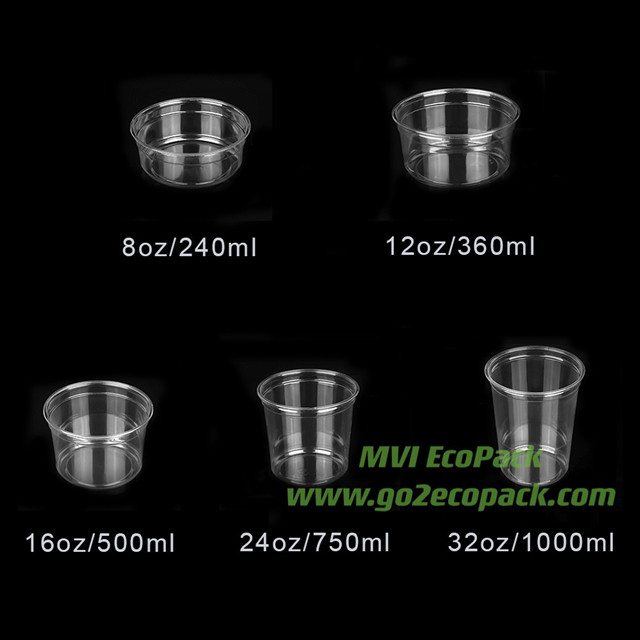 Full Range of PLA Products - MVI ECOPACK plastic cup, drinking cup, smoothies cup, ice cream cup