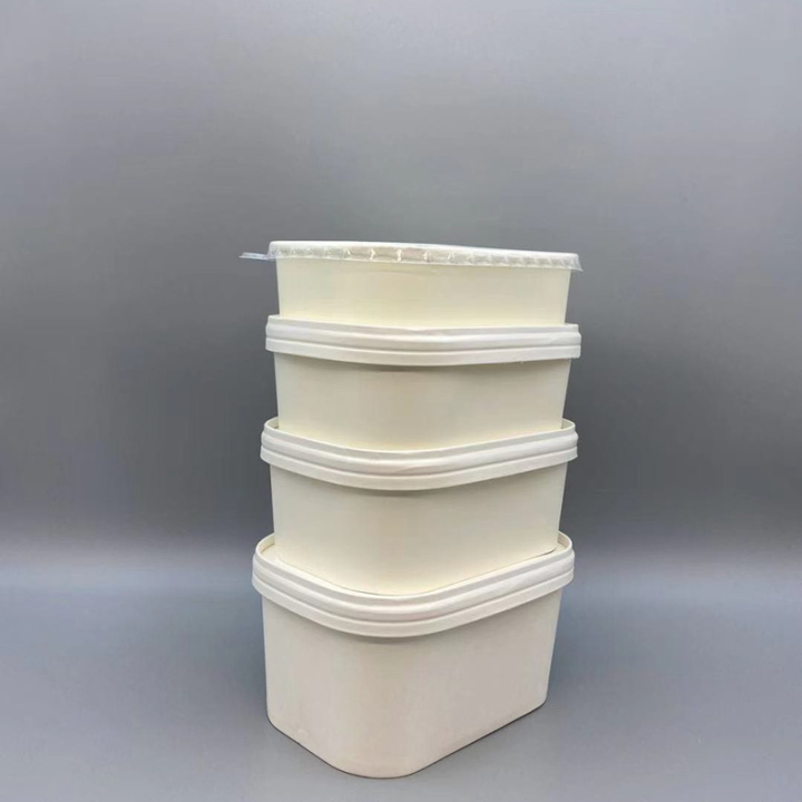 1000ml White Cardboard Square Paper Bowls