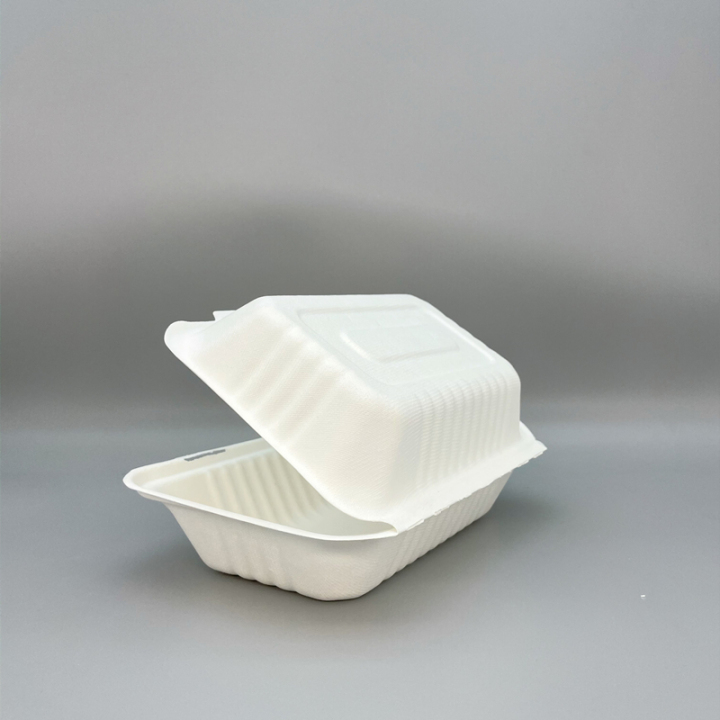 Bagasse Clamshell Takeout Containers, Biodegradable Eco Friendly Take Out to  Go Food Containers with Lids for Lunch Leftover Meal Prep Storage,  Microwave and Freezer Safe, 6x6, 1 Compartment, 50 Pack