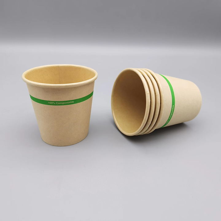 Zero-Plastic Water Based Barrier Coating Embossed Paper Cups
