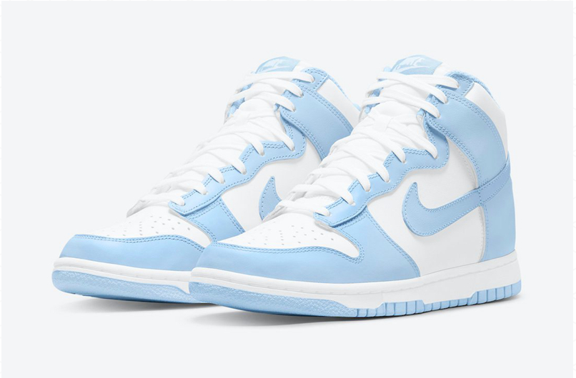 One Of The Most Beautiful Colors! The New Ice Blue Dunk Hi Official Image Is Exposed!