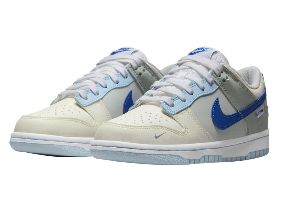Cocosneakers New - Nike Dunk Low Ivory Hyper Royal (GS) FB1843-141