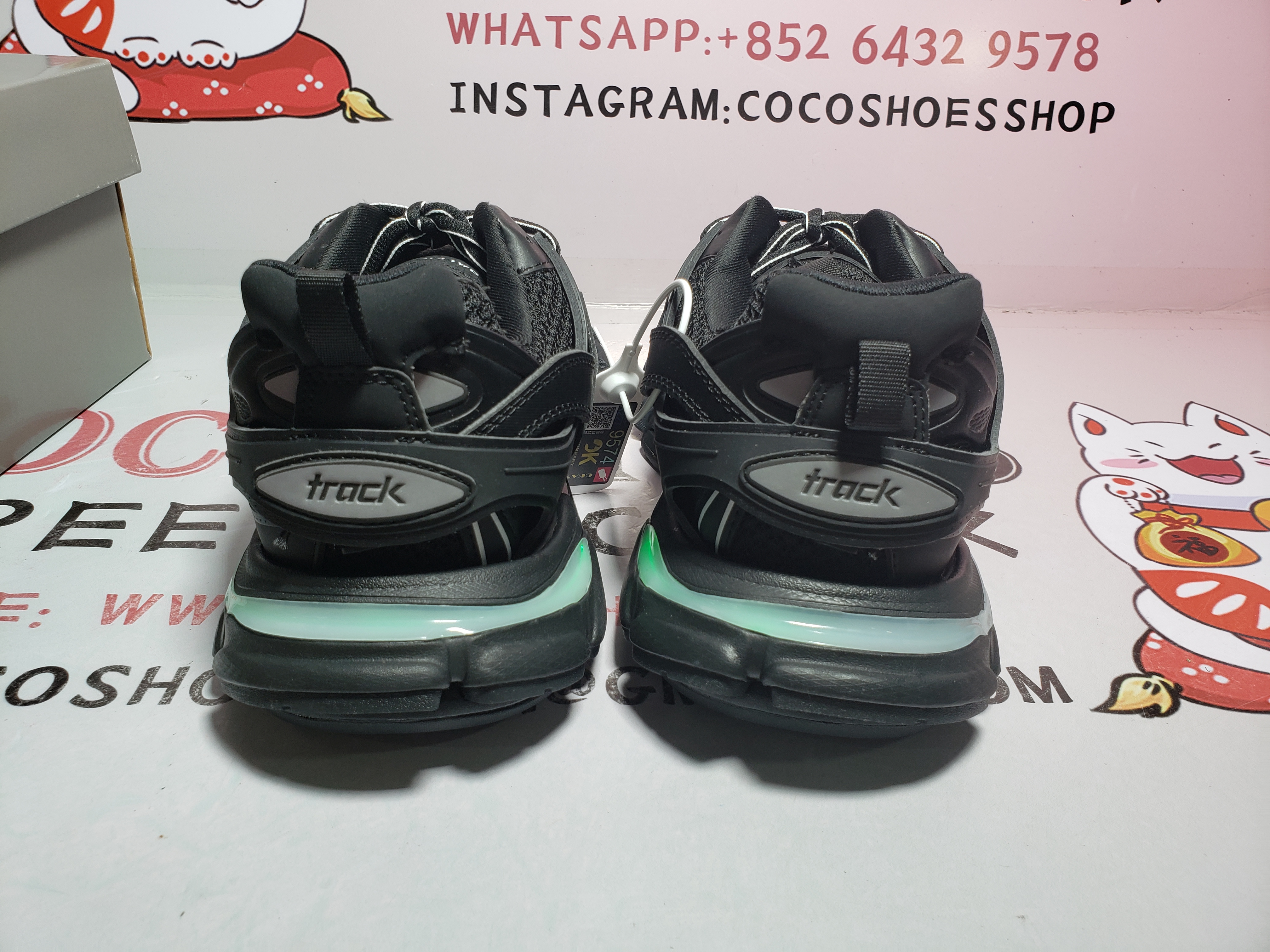 Coco Shoes Balenciaga Track LED Black 555032W2GB11000