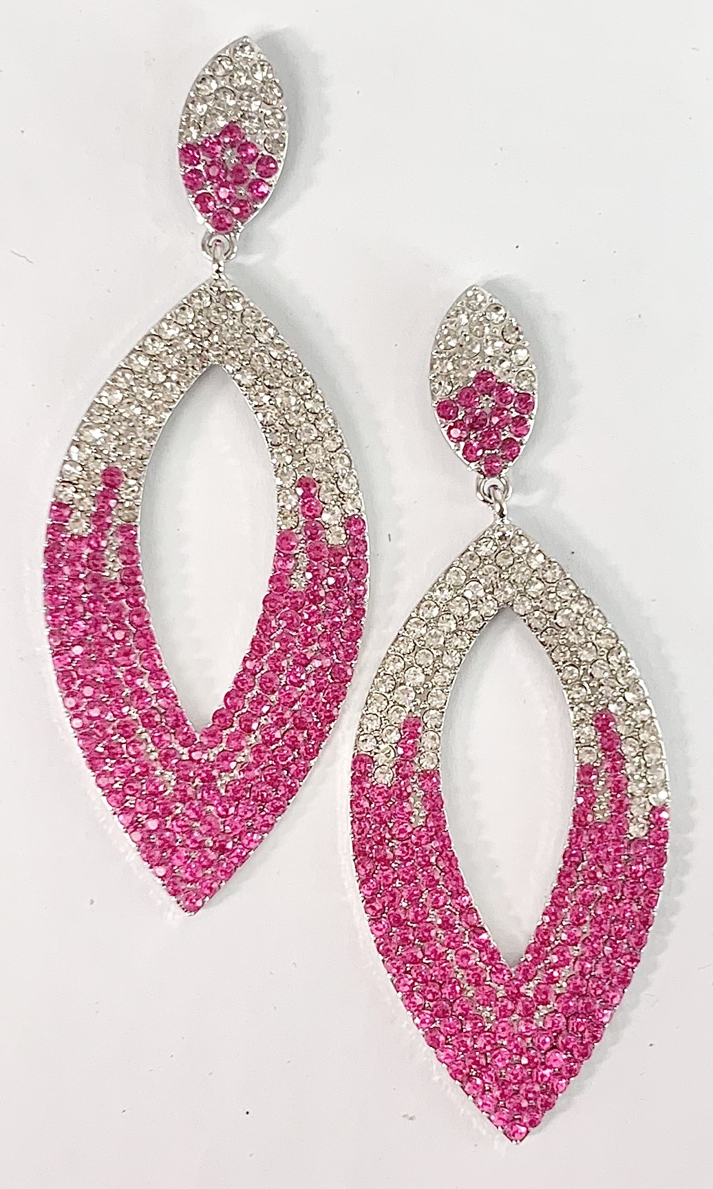 Pink pageant earrings discount