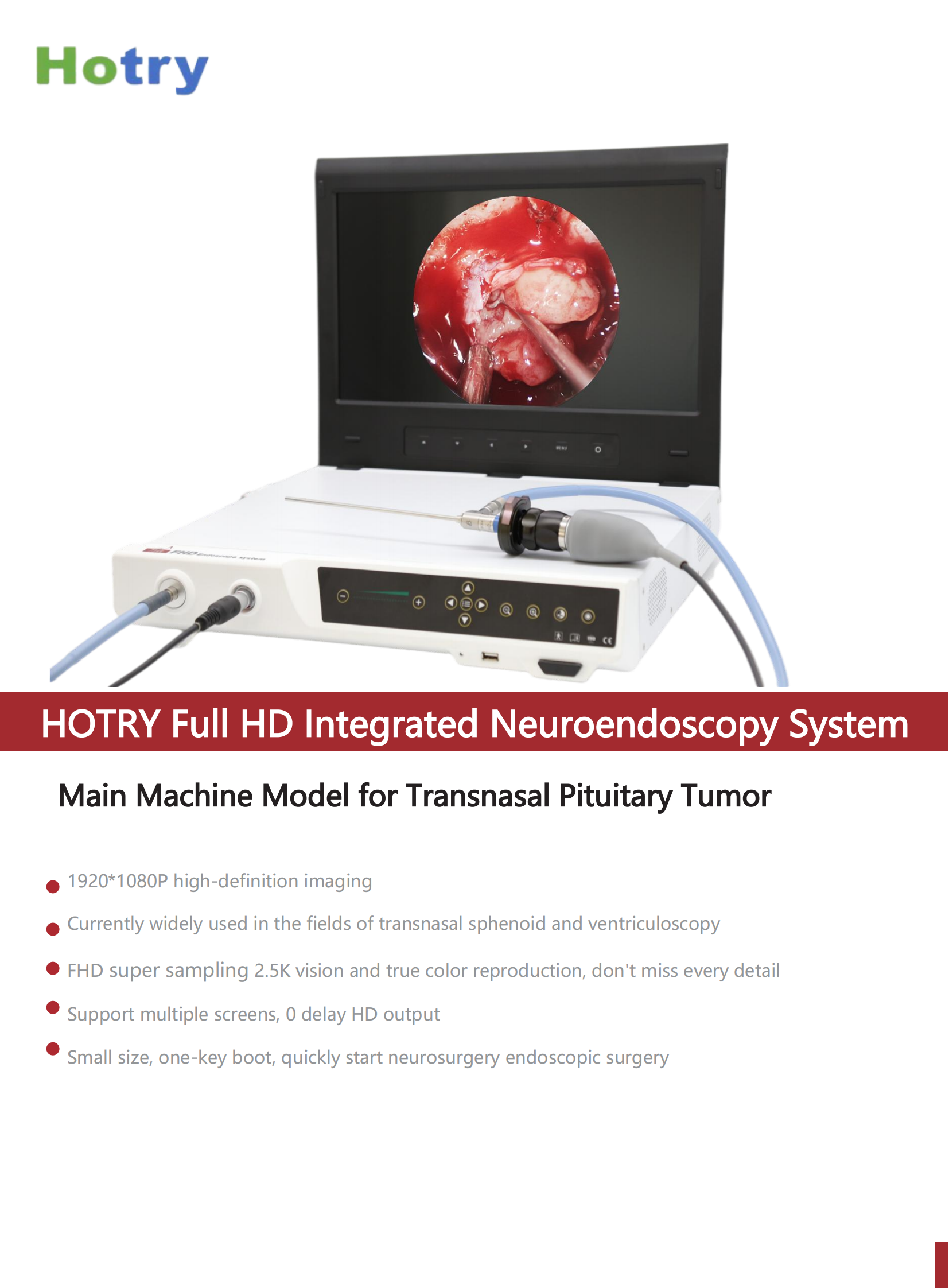 HOTRY Full HD(1080P) Integrated Neuroendoscopy System