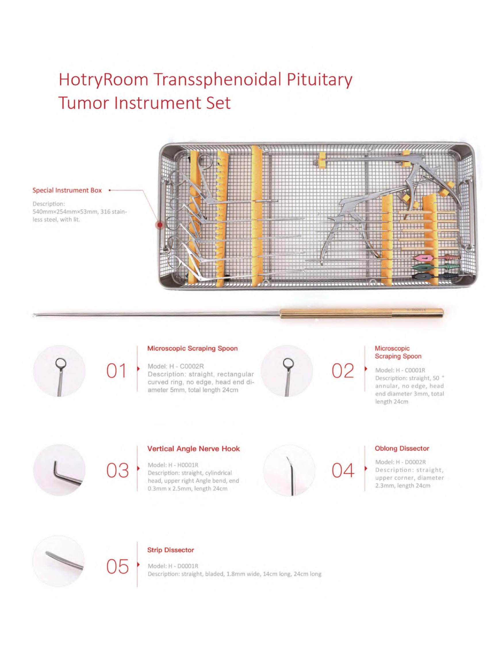 HOTRY Transsphenoidal Pituitary Tumor Instrument set