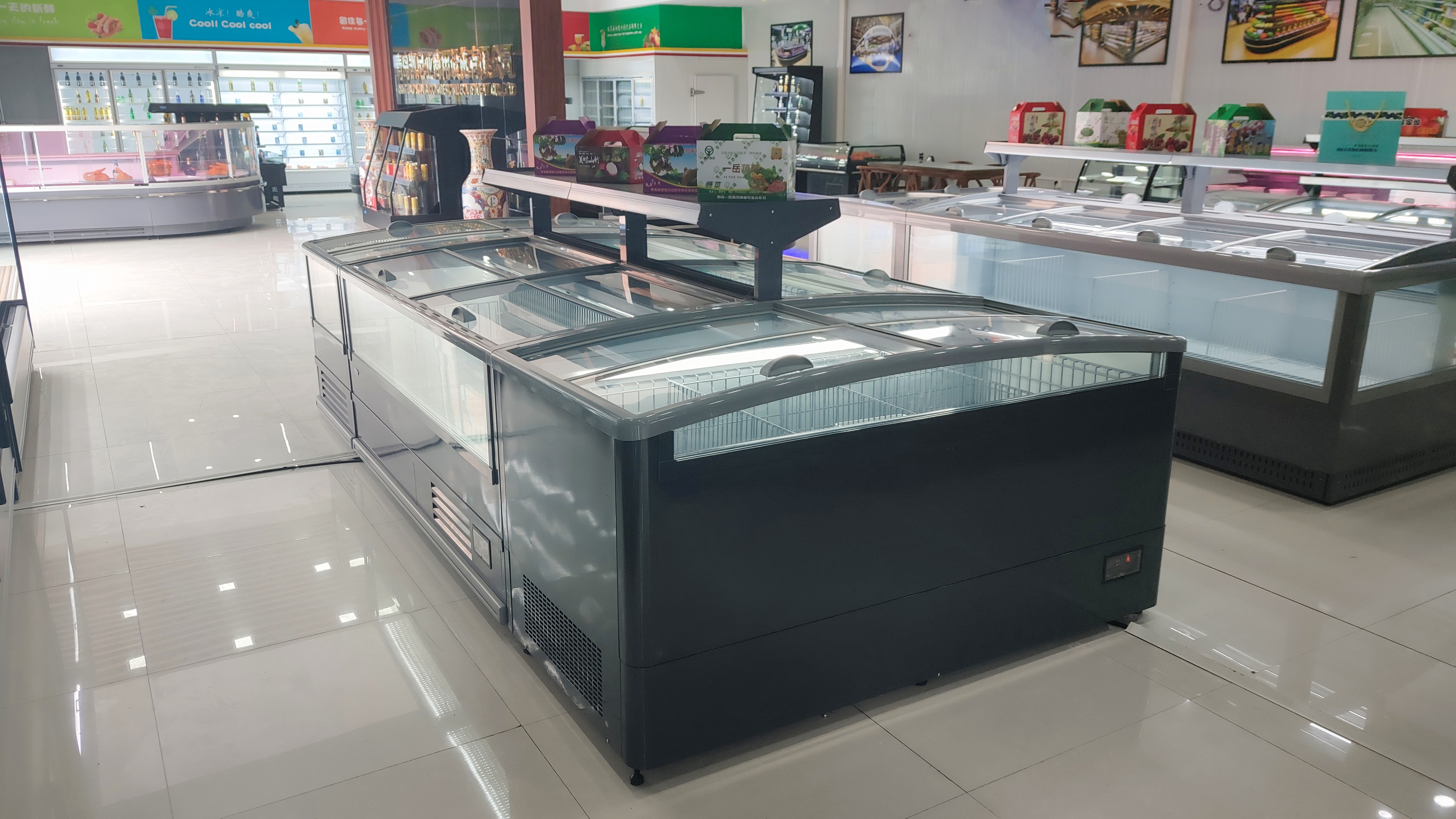 Supermarket Commercial Sliding Glass Curved Lid Chest Combined Island Freezer supermarket commercial sliding glass curved lid chest combined island freezer supermarket fridge,island freezer,combined island freezer,island fridge,freezer glass island