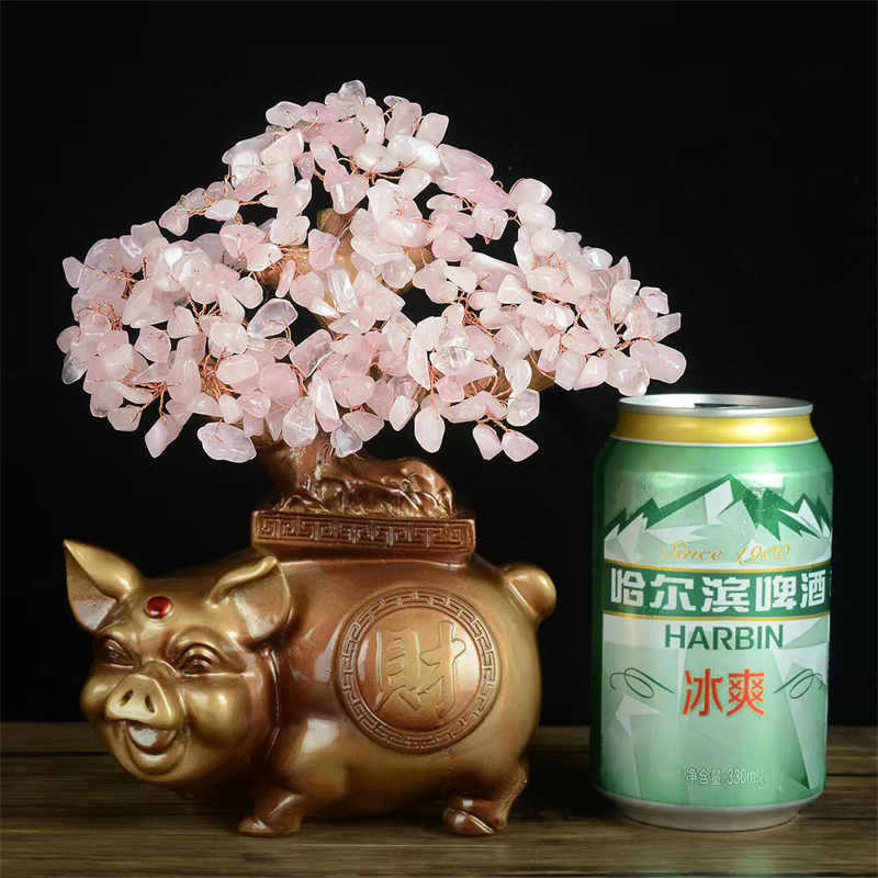 Natural Crystal Trees Gemstone Bonsai for Wealth,Good Luck Natural Crystal Trees with Resin Bases