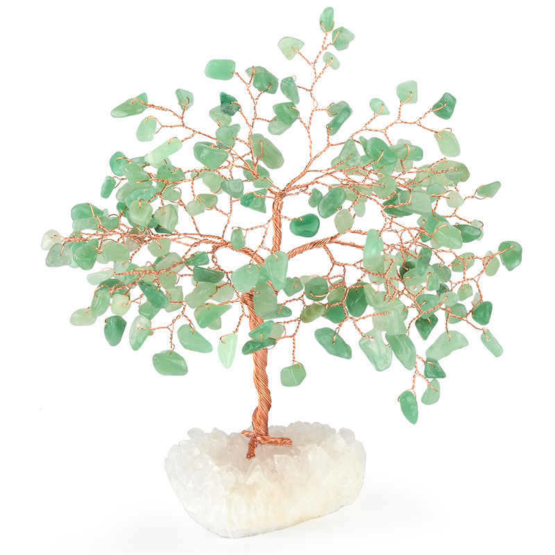 Genuine Gemstone Trees with Quartz Cluster Bases Gemstone Trees with Quartz Cluster Bases